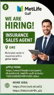 Insurance Sales Agent – UAE