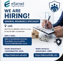 🔹 Insurance Specialist Job – UAE