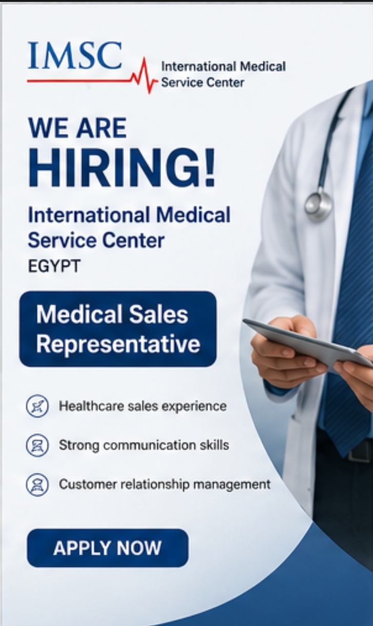International Medical Service Center Egypt – Medical Sales Representative