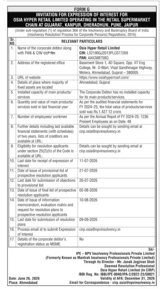 INVITATION FOR EXPRESSION OF INTEREST (EOI)