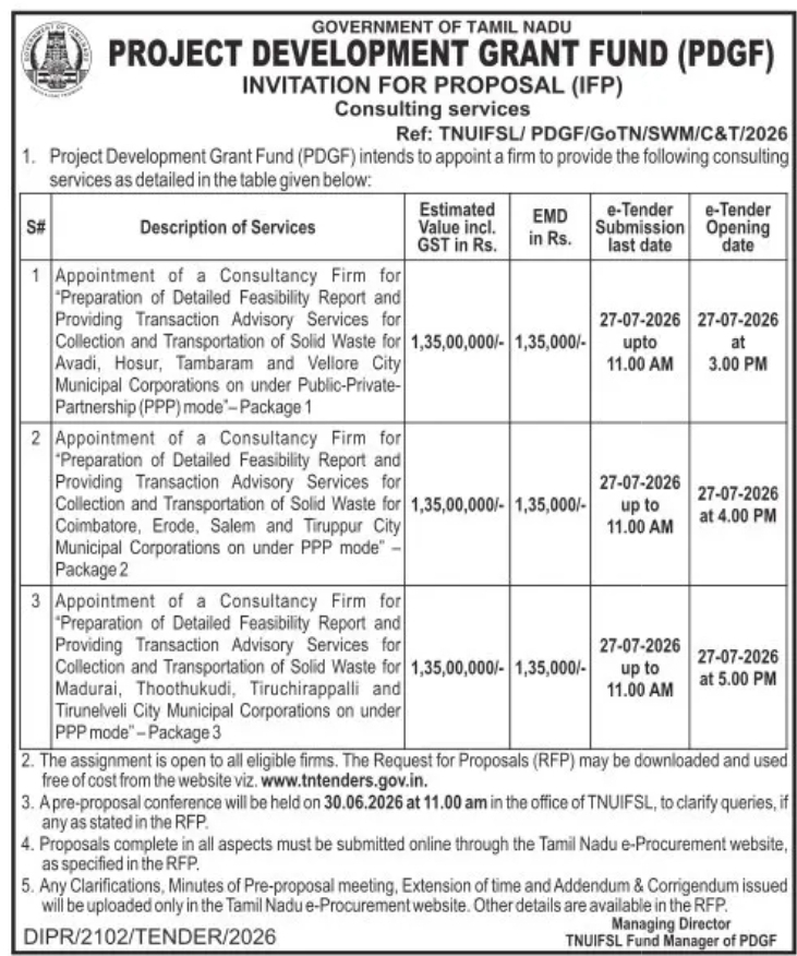 INVITATION FOR PROPOSAL (IFP)