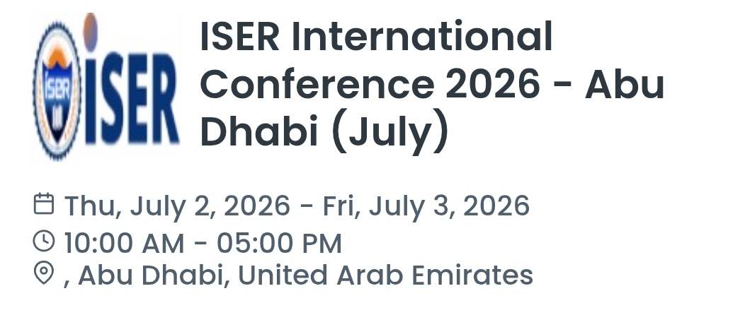 ISER International Conference 2026 - Abu Dhabi (July)