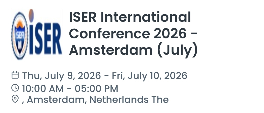 ISER International Conference 2026 - Amsterdam (July)