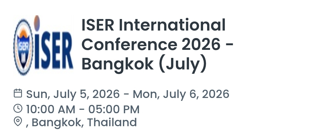ISER International Conference 2026 - Bangkok (July)