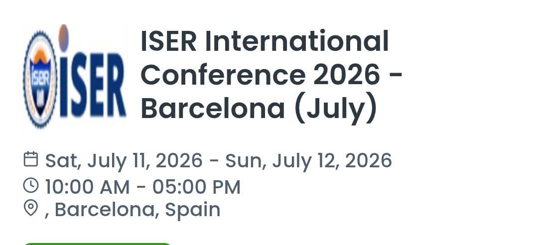 ISER International Conference 2026 - Barcelona (July)