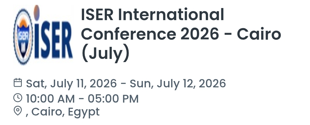 ISER International Conference 2026 - Cairo (July)