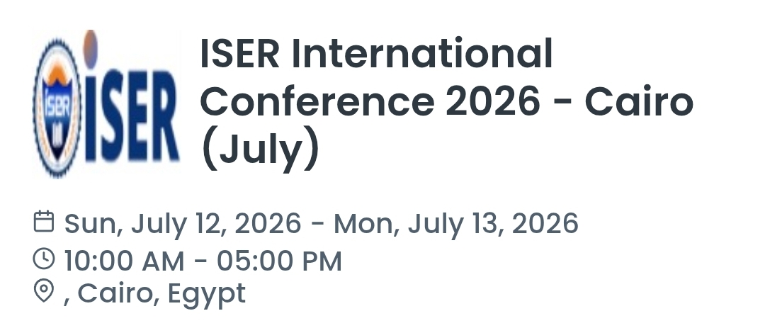 ISER International Conference 2026 - Cairo (July)