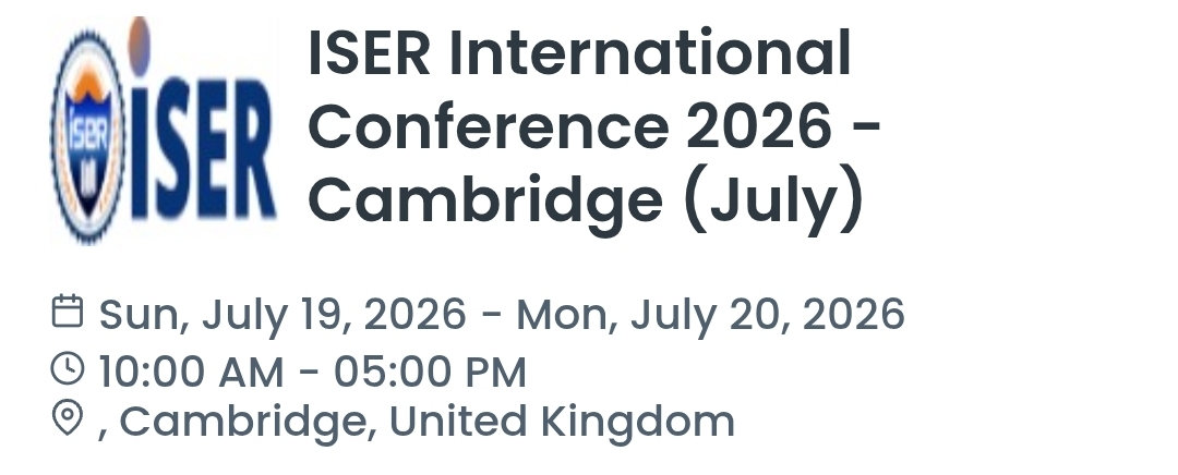 ISER International Conference 2026 - Cambridge (July)