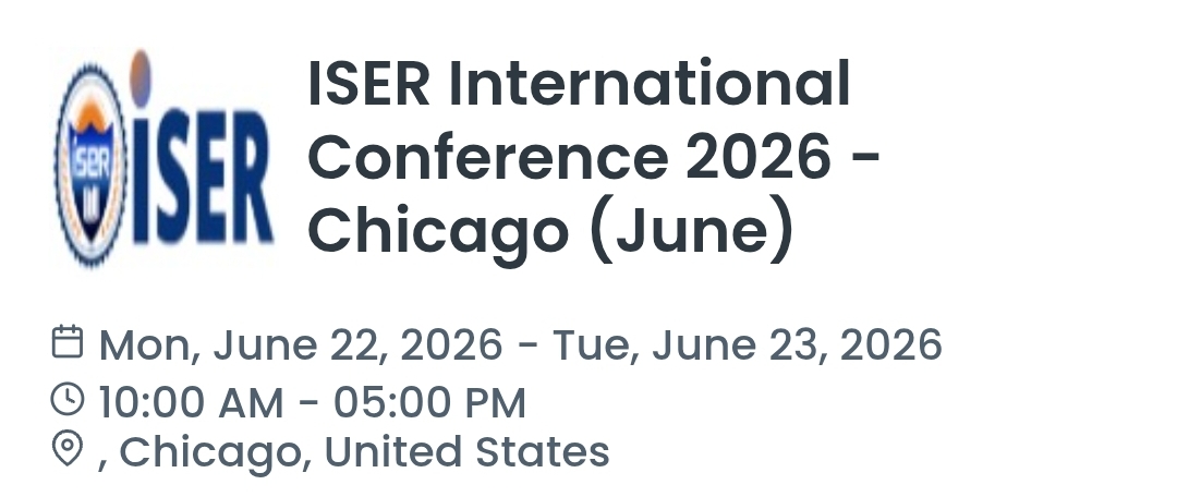 ISER International Conference 2026 - Chicago (June)
