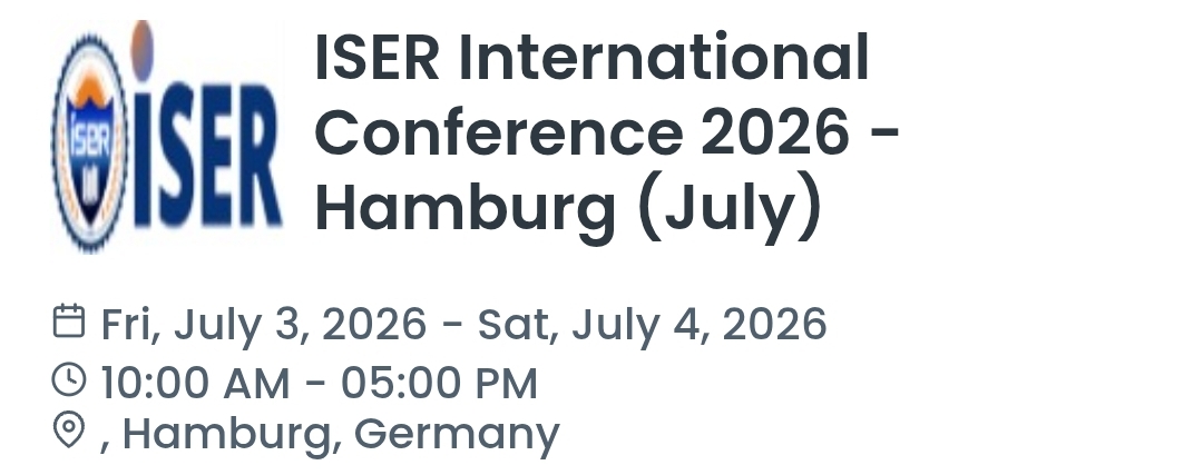 ISER International Conference 2026 - Hamburg (July)