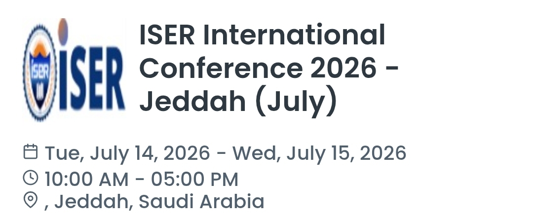 ISER International Conference 2026 - Jeddah (July)