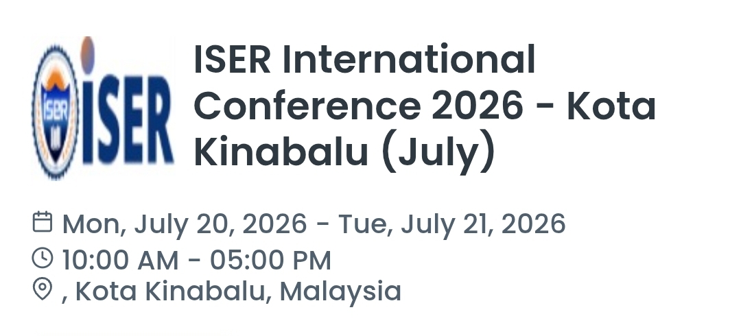 ISER International Conference 2026 - Kota Kinabalu (July)