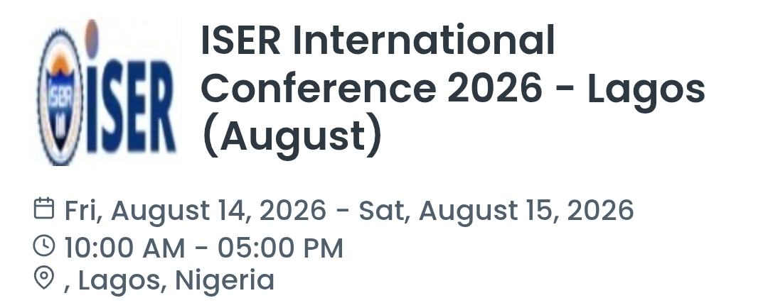 ISER International Conference 2026 - Lagos (August)