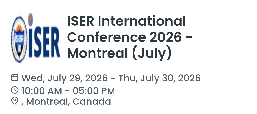 ISER International Conference 2026 - Montreal (July)