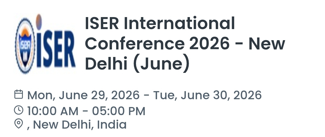 ISER International Conference 2026 - New Delhi (June)