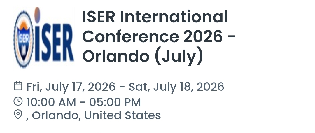 ISER International Conference 2026 - Orlando (July)