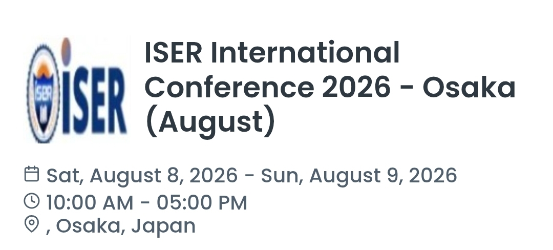ISER International Conference 2026 - Osaka (August)