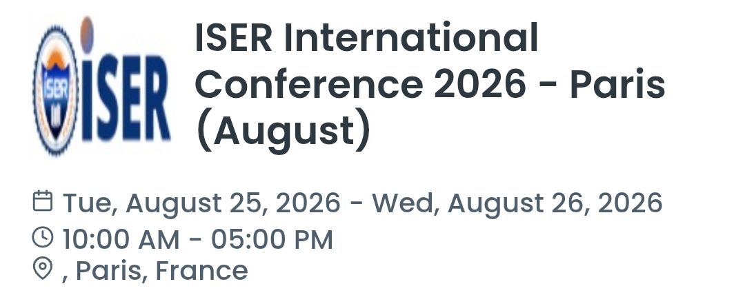 ISER International Conference 2026 - Paris (August)