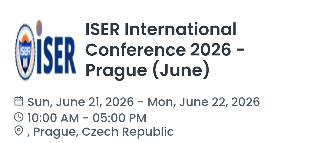 ISER International Conference 2026 - Prague (June)