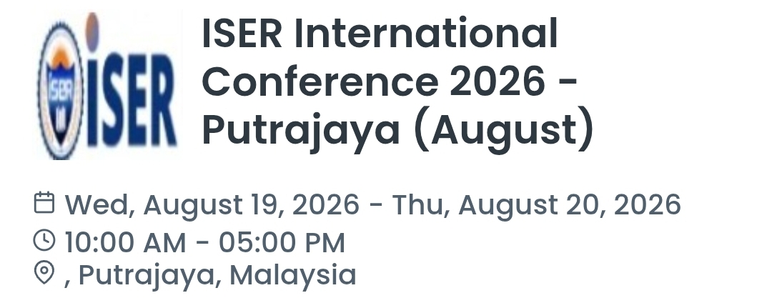 ISER International Conference 2026 - Putrajaya (August)