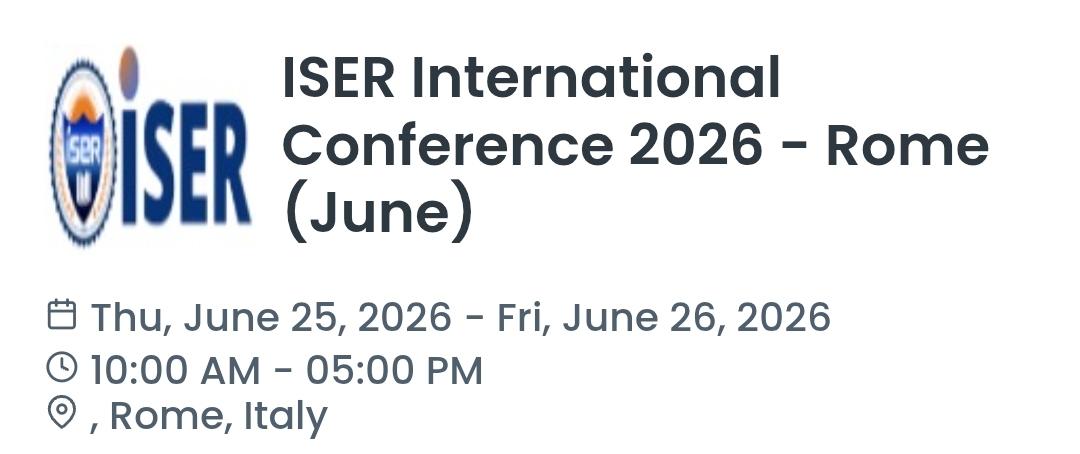 ISER International Conference 2026 - Rome (June)