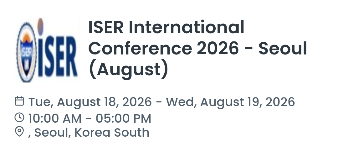 ISER International Conference 2026 - Seoul (August)