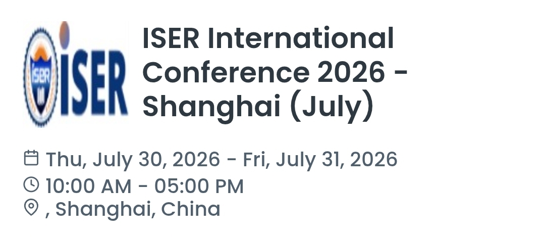 ISER International Conference 2026 - Shanghai (July)