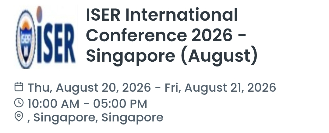 ISER International Conference 2026 - Singapore (August)
