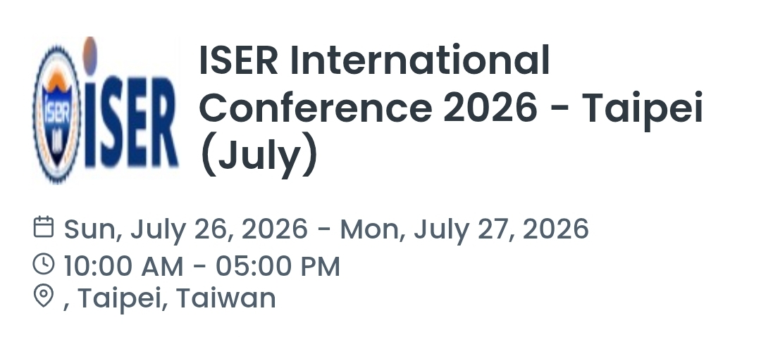 ISER International Conference 2026 - Taipei (July)