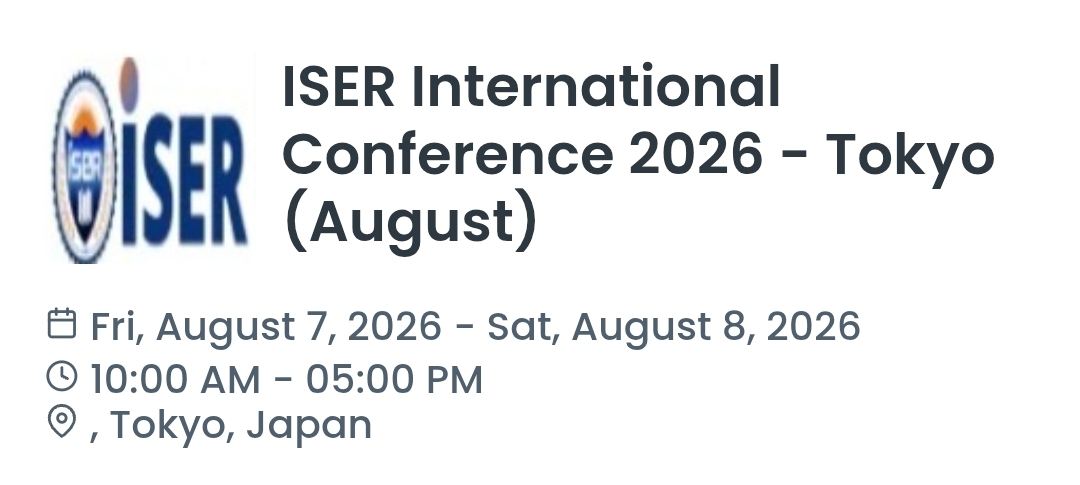ISER International Conference 2026 - Tokyo (August)
