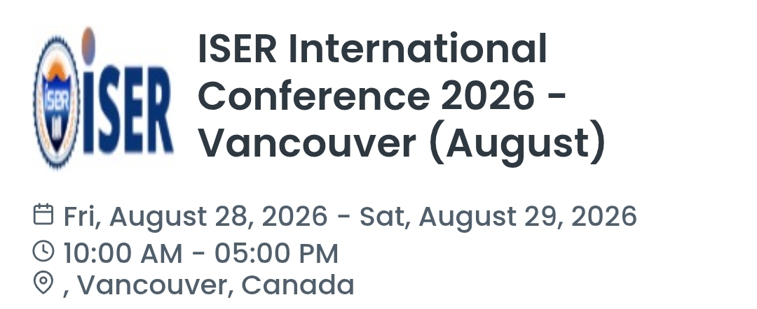 ISER International Conference 2026 - Vancouver (August)