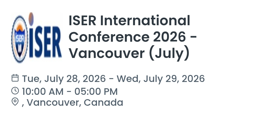 ISER International Conference 2026 - Vancouver (July)