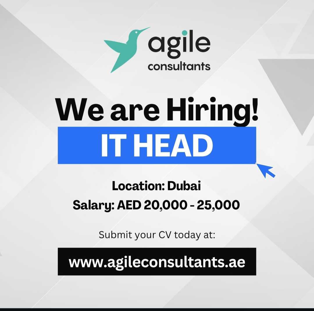 IT Head – Dubai | AED 20,000–25,000