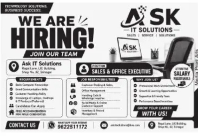 IT SOLUTIONS – HIRING NOTICE