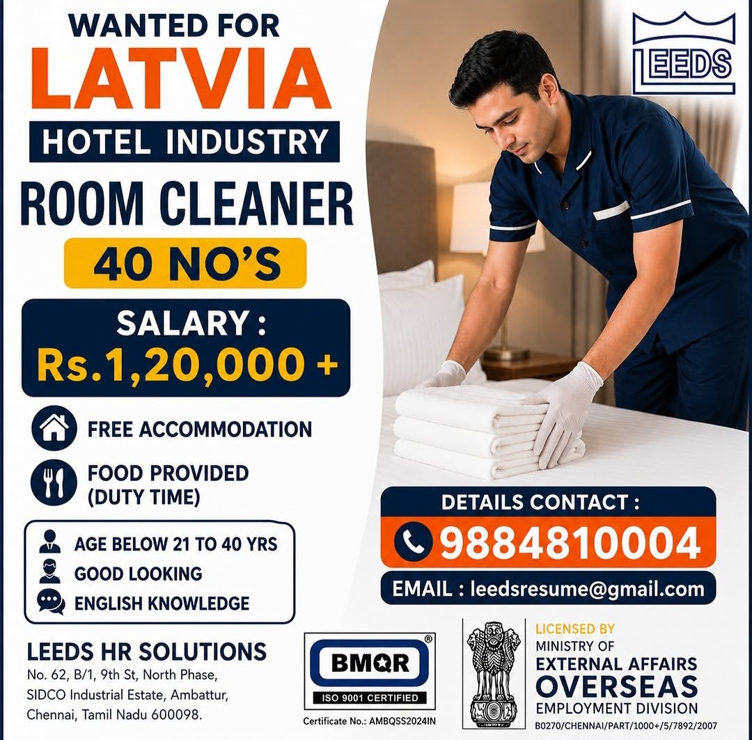 JOB OPPORTUNITY IN LATVIA – HOTEL INDUSTRY