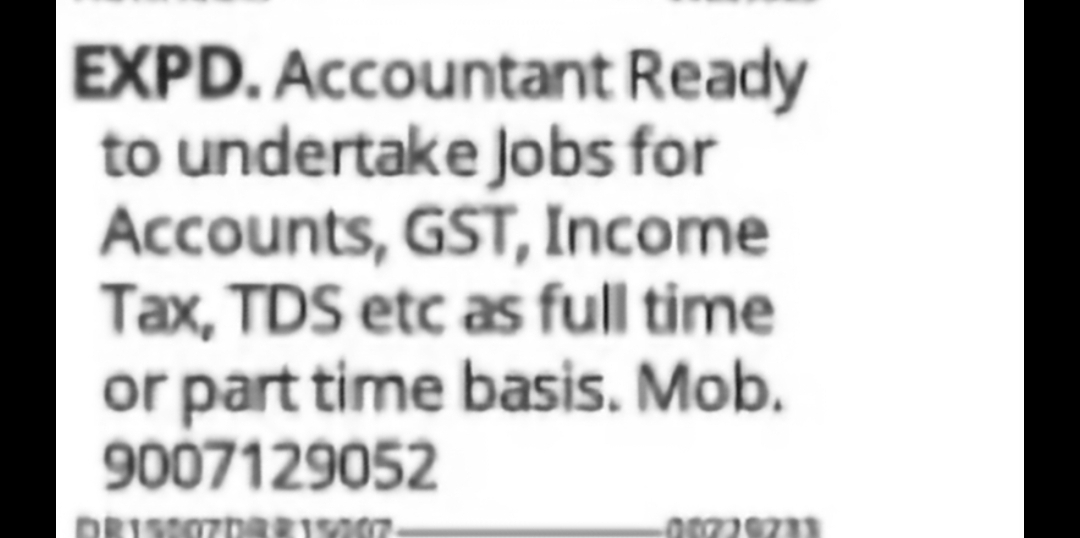 Job Seeker – Experienced Accountant