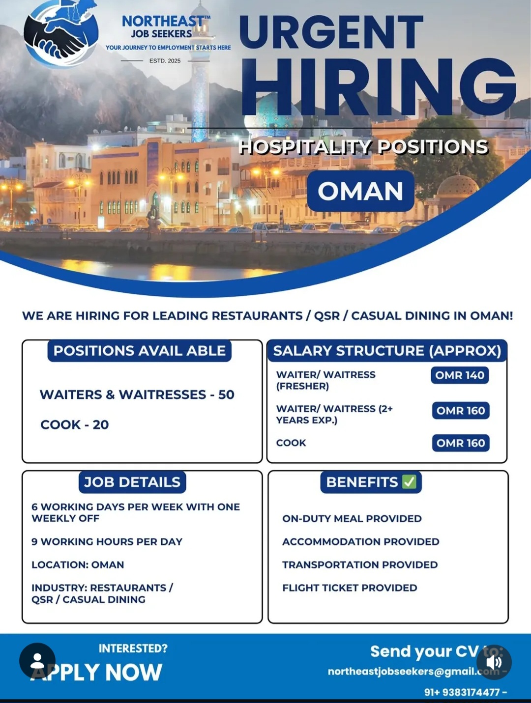 JOB SEEKERS – URGENT HIRING OPPORTUNITY