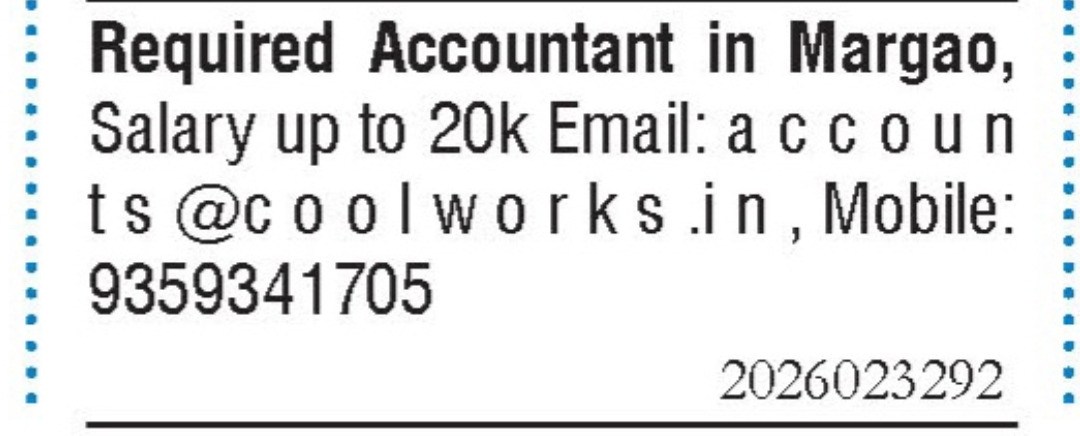 Job Vacancy - Accountant