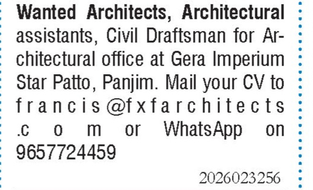 Job Vacancy - Architect & Civil Draftsman