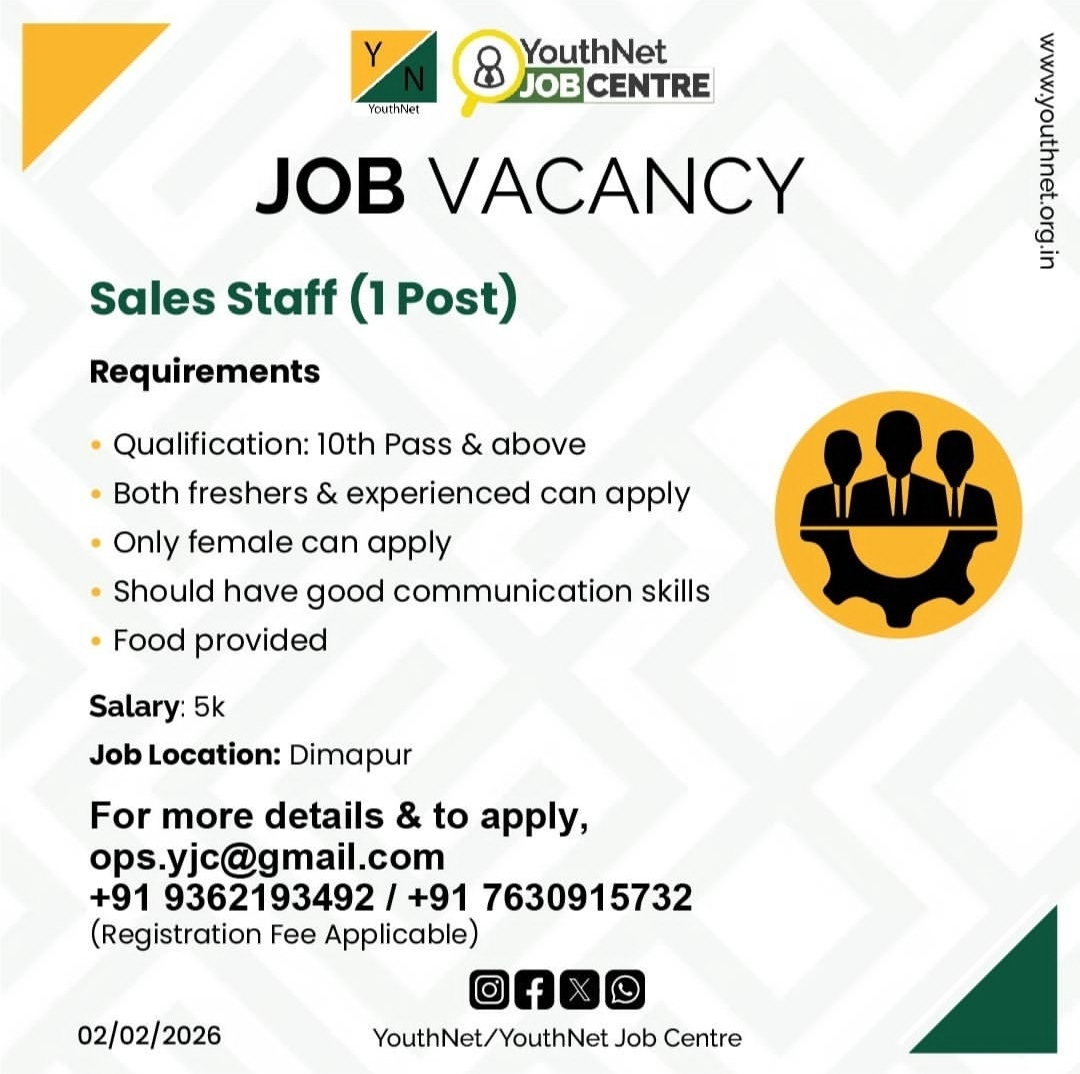 JOB VACANCY Sales Staff