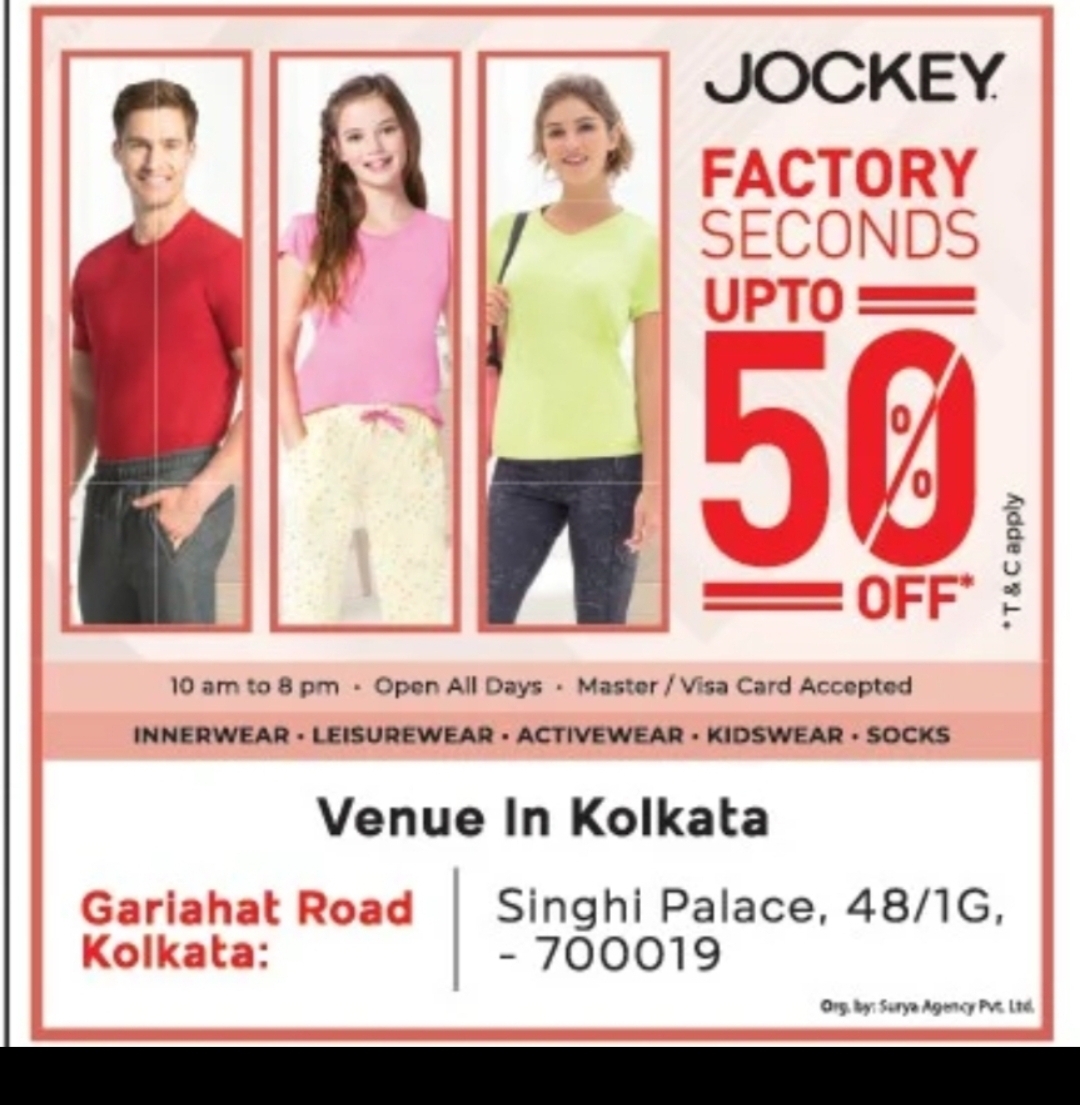 Jockey Factory Seconds Sale – Kolkata