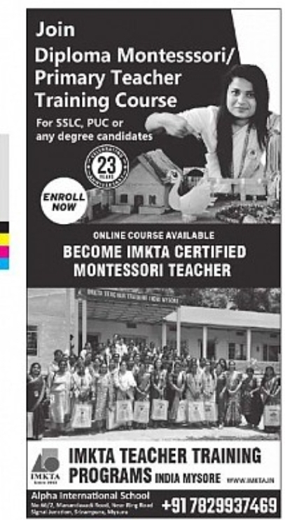 Join Diploma Montessori / Primary Teacher Training Course