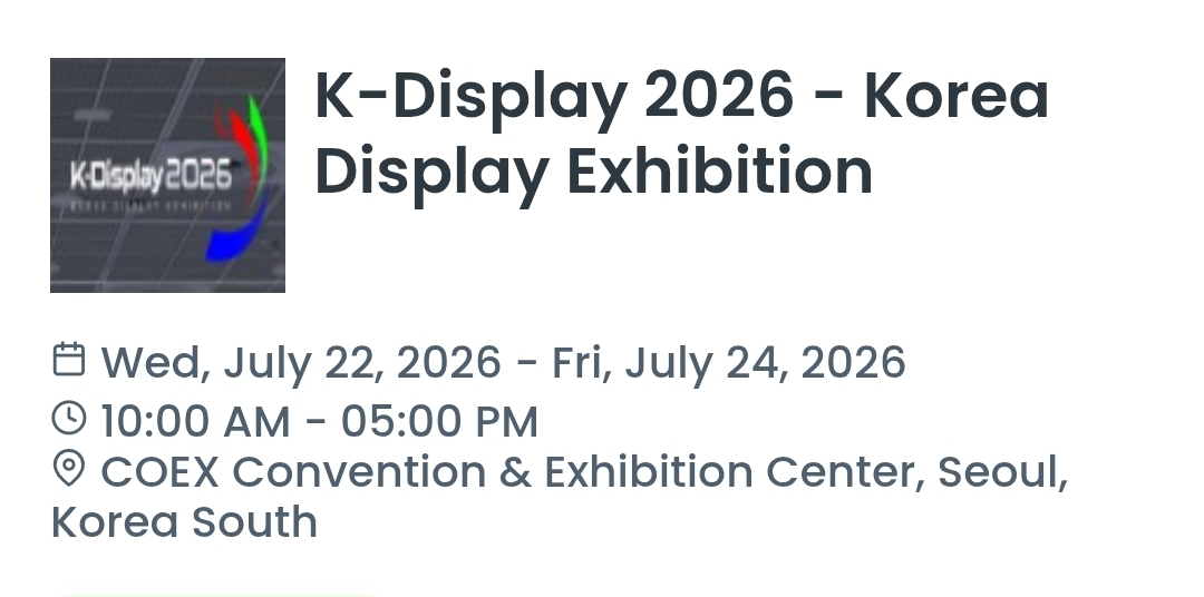 K-Display 2026 - Korea Display Exhibition