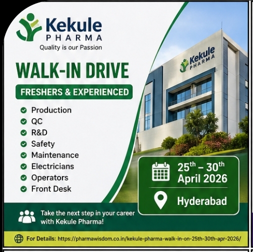 💼 Kekule Pharma – Walk-In Drive