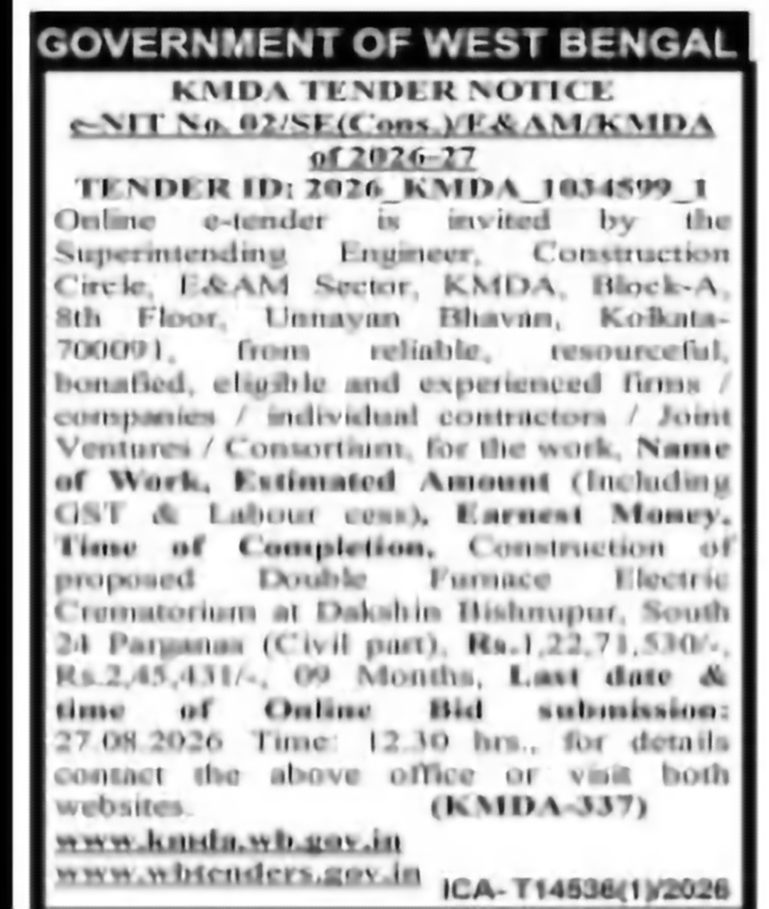 KMDA – Construction of Proposed Double Furnace