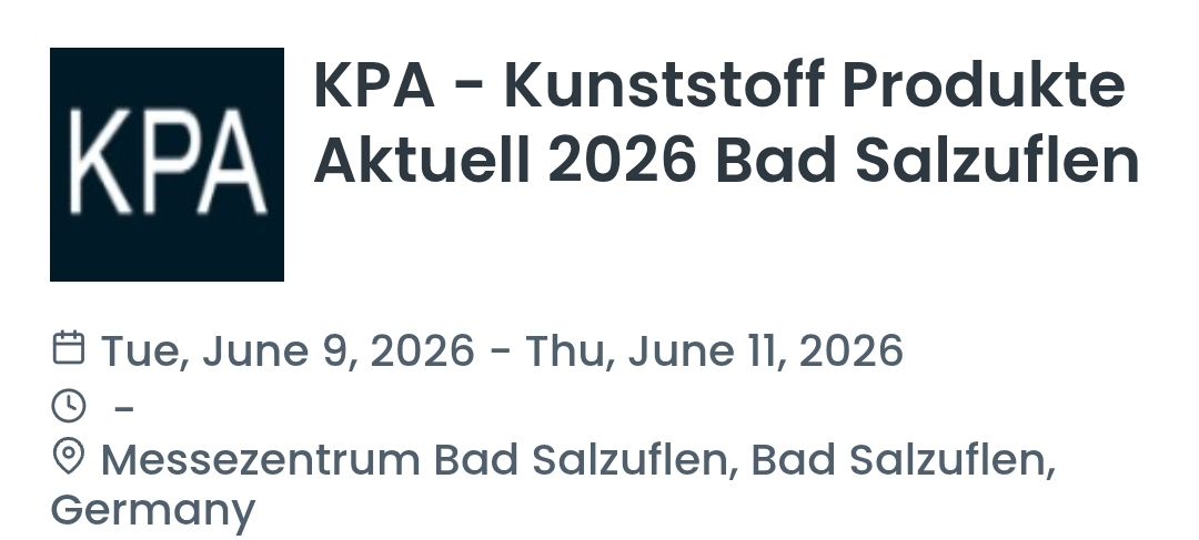 KPA - Kunststoff Produkte Aktuell 2026 Bad Salzuflen