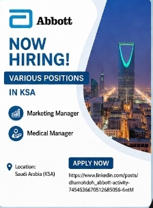 🚀 KSA Hiring: Marketing & Medical Manager Roles at Abbott!