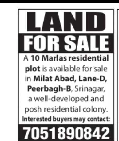 LAND FOR SALE