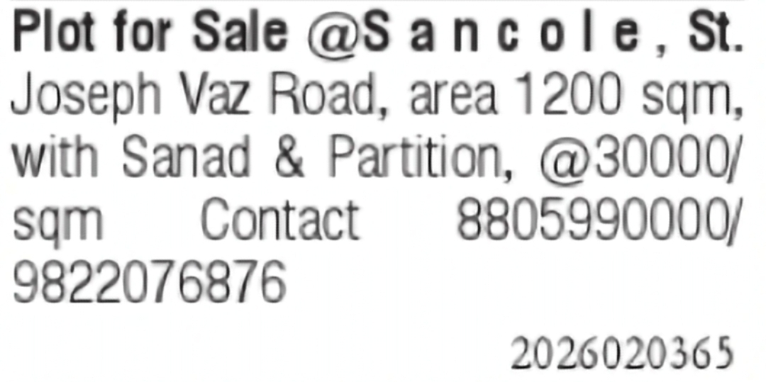 Large Plot for Sale in Sancoale