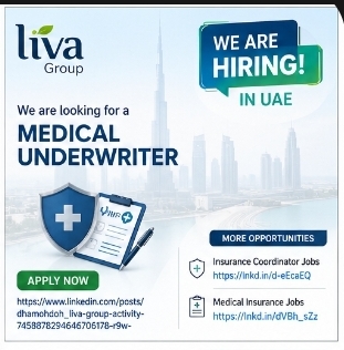 Liva Group UAE – Medical Underwriter Job 🇦🇪